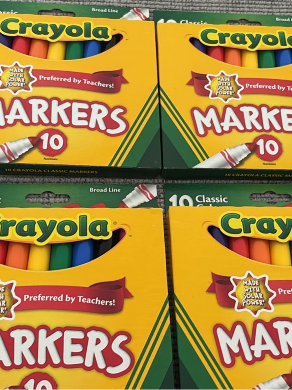 Crayola Markers 10-Count Assorted - Red, Orange, Yellow, Green, Blue, Purple